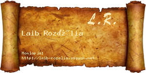 Laib Rozália névjegykártya
